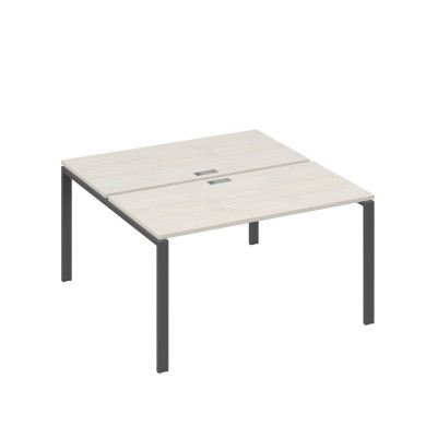 Рабочая станция на металлокаркасе UNO (2х140) дуб / металлокаркас антрацит А4 А1 174 ДШ