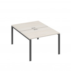 Станция рабочая 2х120 на металлокаркасе UNO дуб / металлокаркас антрацит А4 А1 176 ДШ