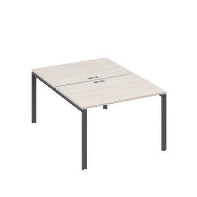 Станция рабочая 2х120 на металлокаркасе UNO дуб / металлокаркас антрацит А4 А1 176 ДШ