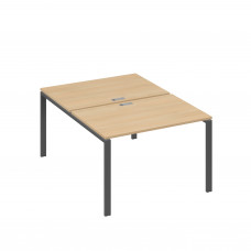 Станция рабочая 2х120 на металлокаркасе UNO натуральный дуб / металлокаркас антрацит А4 А1 176 НД