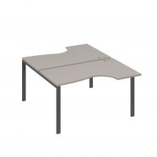 Рабочая станция (2х140) каркас UNO со столами Классика мокко премиум / металлокаркас антрацит А4 А1 184 МП