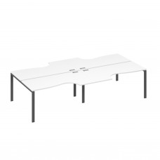 Рабочая станция опоры UNO (4х160) столы Классика белый премиум / металлокаркас антрацит А4 А1 185-2 БП