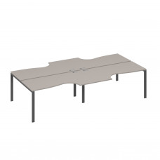 Рабочая станция опоры UNO (4х160) столы Классика мокко премиум / металлокаркас антрацит А4 А1 185-2 МП