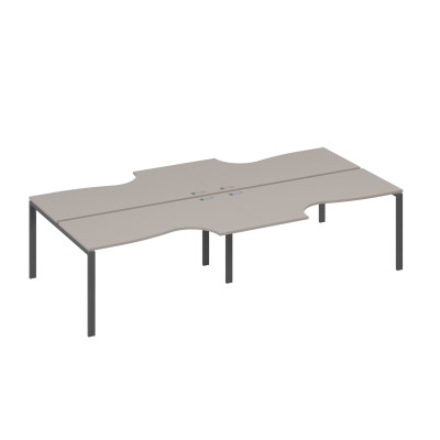 Рабочая станция опоры UNO (4х160) столы Классика мокко премиум / металлокаркас антрацит А4 А1 185-2 МП