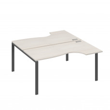 Станция на каркасе UNO (2х160) столы Классика дуб / металлокаркас антрацит А4 А1 185 ДШ