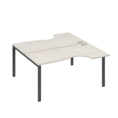 Станция на каркасе UNO (2х160) столы Классика дуб / металлокаркас антрацит А4 А1 185 ДШ