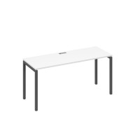 Стол письменный на металлокаркасе DUE белый премиум / металлокаркас антрацит А4 А2 005 БП