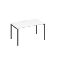 Стол письменный на металлокаркасе DUE белый премиум / металлокаркас антрацит А4 А2 024 БП