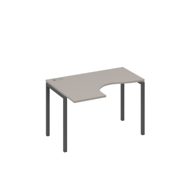 Стол левый "Классика" эргономичный на металлокаркасе DUE мокко премиум / металлокаркас антрацит А4 А2 031 МП
