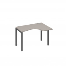 Стол "Классика" на металлокаркасе DUE эргономичный правый мокко премиум / металлокаркас антрацит А4 А2 032 МП