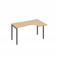 Стол правый "Классика" на металлокаркасе DUE эргономичный натуральный дуб / металлокаркас антрацит А4 А2 034 НД