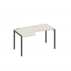 Стол "Классика" эргономичный левый на металлокаркасе DUE дуб / металлокаркас антрацит А4 А2 043 ДШ