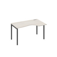 Стол на металлокаркасе DUE "Классика" эргономичный правый дуб / металлокаркас антрацит А4 А2 044 ДШ