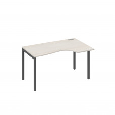 Стол на металлокаркасе DUE "Классика" эргономичный правый дуб / металлокаркас антрацит А4 А2 044 ДШ