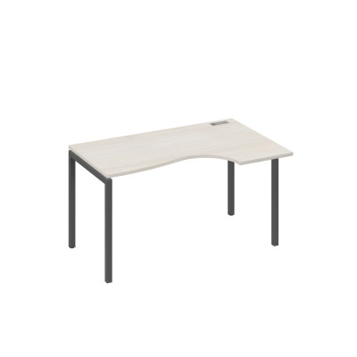 Стол на металлокаркасе DUE "Классика" эргономичный правый дуб / металлокаркас антрацит А4 А2 044 ДШ