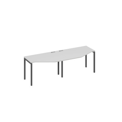 Рабочая станция DUE (2х120) столы эргономичные Техно серый / металлокаркас антрацит А4 А2 051-2 СЕ