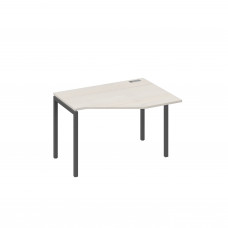 Стол правый "Техно" эргономичный на металлокаркасе DUE дуб / металлокаркас антрацит А4 А2 052 ДШ