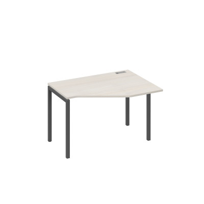 Стол правый "Техно" эргономичный на металлокаркасе DUE дуб / металлокаркас антрацит А4 А2 052 ДШ