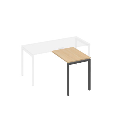 Брифинг-приставка на опорах DUE натуральный дуб / металлокаркас антрацит А4 А2 071 НД