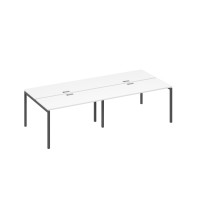 Рабочая станция на каркасе DUE (4х140) белый премиум / металлокаркас антрацит А4 А2 171-2 БП