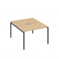 Рабочая станция на металлокаркасе DUE (2х120) натуральный дуб / металлокаркас антрацит А4 А2 173 НД