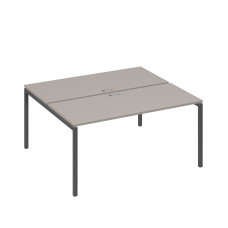 Станция офисная на каркасе DUE (2х160) мокко премиум / металлокаркас антрацит А4 А2 175 МП