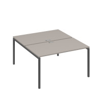 Рабочая станция 2х140 с металлокаркасом DUE мокко премиум / металлокаркас антрацит А4 А2 177 МП