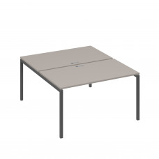 Рабочая станция 2х140 с металлокаркасом DUE мокко премиум / металлокаркас антрацит А4 А2 177 МП