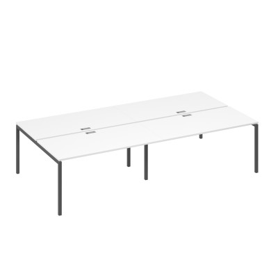 Рабочая станция на металлокаркасе DUE (4х160) белый премиум / металлокаркас антрацит А4 А2 178-2 БП