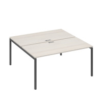 Рабочая станция (2х160) с металлокаркасом DUE дуб / металлокаркас антрацит А4 А2 178 ДШ