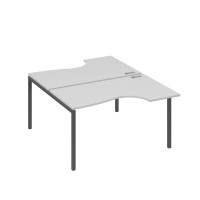 Рабочая станция металлокаркас DUE со столами (2х140) Классика серый / металлокаркас антрацит А4 А2 184 СЕ