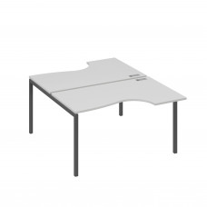 Рабочая станция металлокаркас DUE со столами (2х140) Классика серый / металлокаркас антрацит А4 А2 184 СЕ