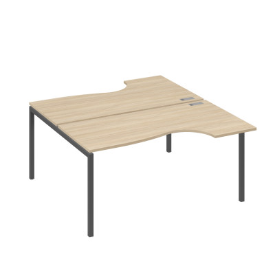 Рабочая станция DUE (2х160) столы эргономичные Классика дуб скандинавский / металлокаркас антрацит А4 А2 185 ДК