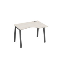 Стол на металлокаркасе TRE правый "Классика" эргономичный дуб / металлокаркас антрацит А4 А3 042 ДШ