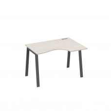Стол на металлокаркасе TRE правый "Классика" эргономичный дуб / металлокаркас антрацит А4 А3 042 ДШ