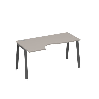 Стол эргономичный левый "Классика" на металлокаркасе TRE мокко премиум / металлокаркас антрацит А4 А3 045 МП