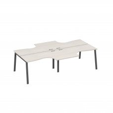 Рабочая станция со столами (4х140) каркас TRE дуб / металлокаркас антрацит А4 А3 181-2 ДШ