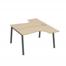 Рабочая станция TRE (2х140) столы Классика эргономичные дуб скандинавский / металлокаркас антрацит А4 А3 181 ДК