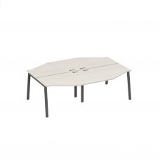 Станция на каркасе TRE столы (4х120) Техно дуб / металлокаркас антрацит А4 А3 186-2 ДШ