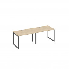 Рабочая станция на металлокаркасе QUATTRO (2х120) дуб скандинавский / металлокаркас антрацит А4 А4 023-2 ДК