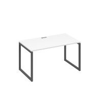 Стол письменный на металлокаркасе QUATTRO белый премиум / металлокаркас антрацит А4 А4 024 БП