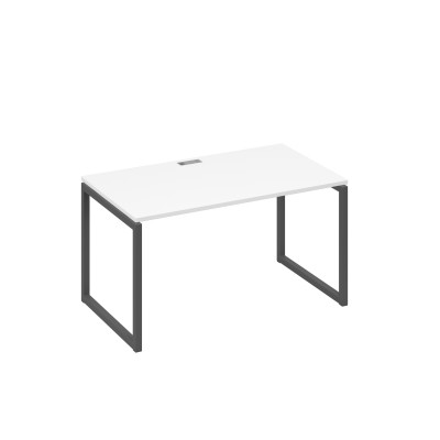 Стол письменный на металлокаркасе QUATTRO белый премиум / металлокаркас антрацит А4 А4 024 БП