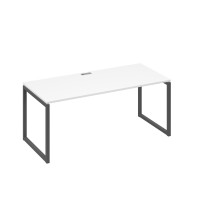 Стол письменный на металлокаркасе QUATTRO белый премиум / металлокаркас антрацит А4 А4 026 БП