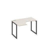 Стол "Классика" на металлокаркасе QUATTRO эргономичный левый дуб / металлокаркас антрацит А4 А4 031 ДШ