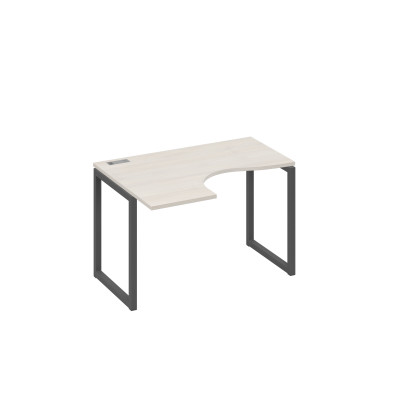 Стол "Классика" на металлокаркасе QUATTRO эргономичный левый дуб / металлокаркас антрацит А4 А4 031 ДШ