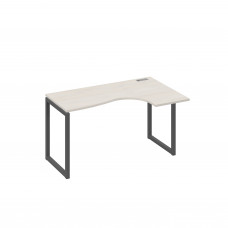 Стол металлокаркас QUATTRO эргономичный правый "Классика" дуб / металлокаркас антрацит А4 А4 034 ДШ