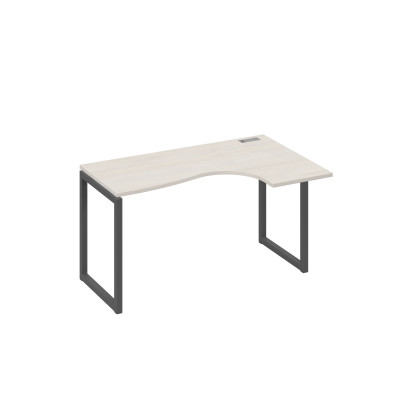 Стол металлокаркас QUATTRO эргономичный правый "Классика" дуб / металлокаркас антрацит А4 А4 034 ДШ