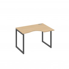 Стол эргономичный правый на каркас QUATTRO Классика натуральный дуб / металлокаркас антрацит А4 А4 042 НД