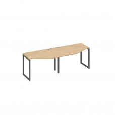 Рабочая станция (2х120) каркас QUATTRO столы Техно натуральный дуб / металлокаркас антрацит А4 А4 051-2 НД