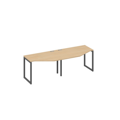 Рабочая станция (2х120) каркас QUATTRO столы Техно натуральный дуб / металлокаркас антрацит А4 А4 051-2 НД